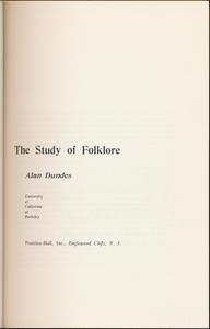 The Study of Folklore