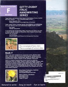 Book F (Basic Italic) (Getty-Dubay Italic Handwriting Series) (Fourth Edition)