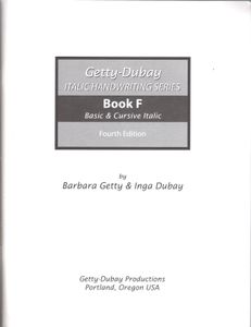 Book F (Basic Italic) (Getty-Dubay Italic Handwriting Series) (Fourth Edition)