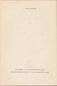 The Complete Poetry and Selected Prose of John Donne & The Complete Poetry of William Blake