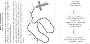 The Pray-Along Rosary Including The Mysteries Of Light