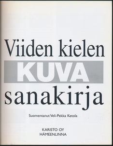 Viiden kielen kuvasanakirja