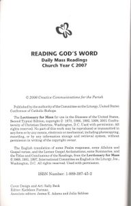 Reading God's Word: Daily Mass Readings (Church Year C 2007)