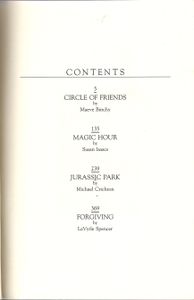 Circle Of Friends / Magic Hour / Jurassic Park / Forgiving