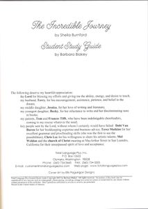 The Incredible Journey Student Study Guide