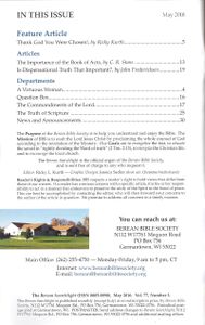 The Berean Searchlight (May 2016)