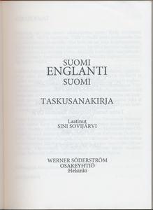 Suomi–englanti–suomi-taskusanakirja