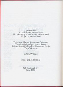 Suomi–englanti–suomi-taskusanakirja