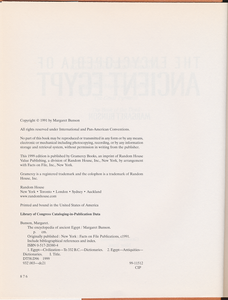 The Encyclopedia of Ancient Egypt