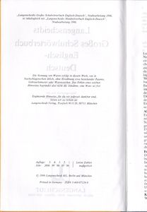 Langenscheidts Großes Schulwörterbuch Englisch - Deutsch