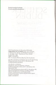 Schüler Duden: Die Geschichte