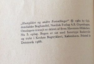 Høstgildet og andre fortællinger