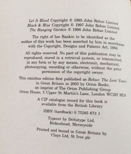 Rebus: The Lost Years