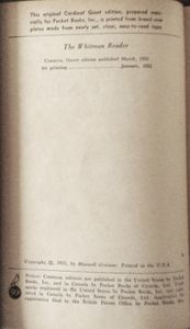 The Whitman Reader
