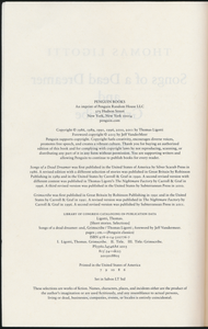 Songs of a Dead Dreamer and Grimscribe