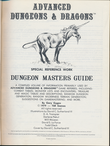 Advanced Dungeons & Dragons: Dungeon Masters Guide
