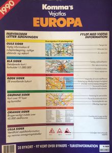 Komma's Vejatlas Europa