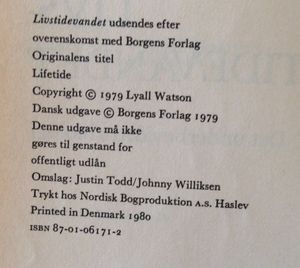 Livstidevandet- det underbevidstes biologi