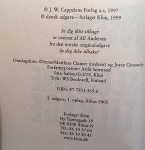 Se dig ikke tilbage