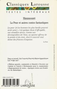 La Peur et autres contes fantastiques