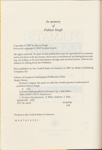 Fermat's Enigma: The Epic Quest to Solve the World's Greatest Mathematical Problem