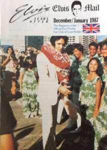 Elvis Mail  The Magazine Of The Ocficial Elvis Presley Fan Club Of Great Britain   December 1986 / January 1987