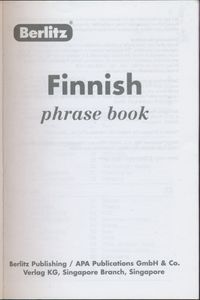 Finnish Phrase Book & Dictionary