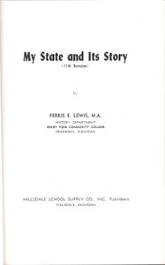 My State And Its Story (Michigan History)