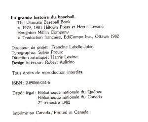 La grande histoire du baseball (1876-1980)