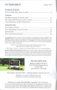 The Berean Searchlight (August 2016)