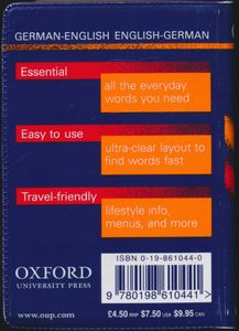 Oxford German Minidictionary: Fourth Edition