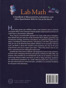 Lab Math: A Handbook Of Measurements, Calculations, And Other Quantitative Skills For use At The Bench