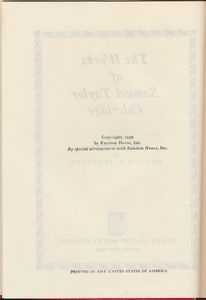 The Works of Samuel Taylor Coleridge