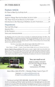 The Berean Searchlight (September 2016)