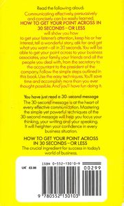 How to Get Your Point Across in 30 Seconds-Or Less