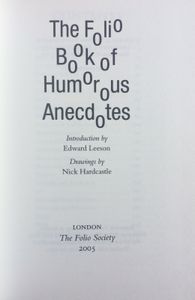 The Folio Book Of Humorous Anecdotes