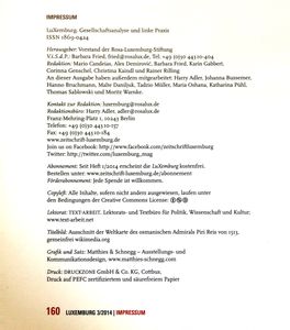LuXemburg. Gesellschaftsanalyse und linke Praxis 3/2014