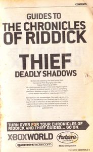 Guides to The Chronicles of Riddick and Thief: Deadly Shadows