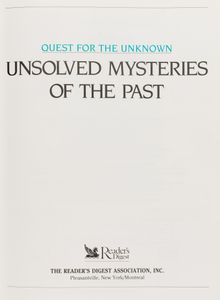 Unsolved Mysteries of the Past