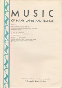 Music of Many Lands and Peoples