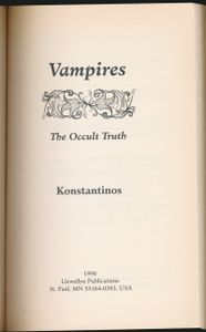 Vampires: The Occult Truth