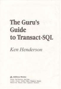 Професиональное Руководство По Transact-SQL