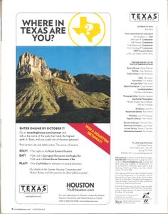 Texas Highways (October 2014)