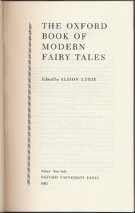 The Oxford Book of Modern Fairy Tales