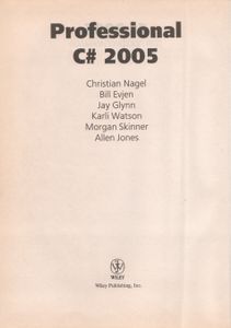 C# 2005 Для Профессионалов