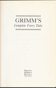 Grimm's Complete Fairy Tales