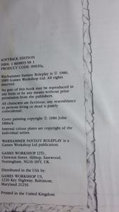 Warhammer Fantasy Roleplay [1986]
