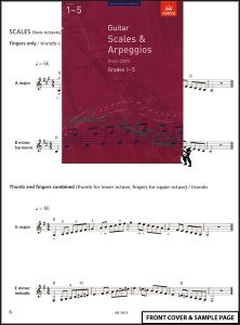 Guitar Scales & Arpeggios [from 2009] Grades 1 - 5