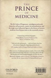 The Prince Of Medicine: Galen In The Roman Empire