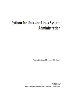 Python for Unix and Linux System Administration